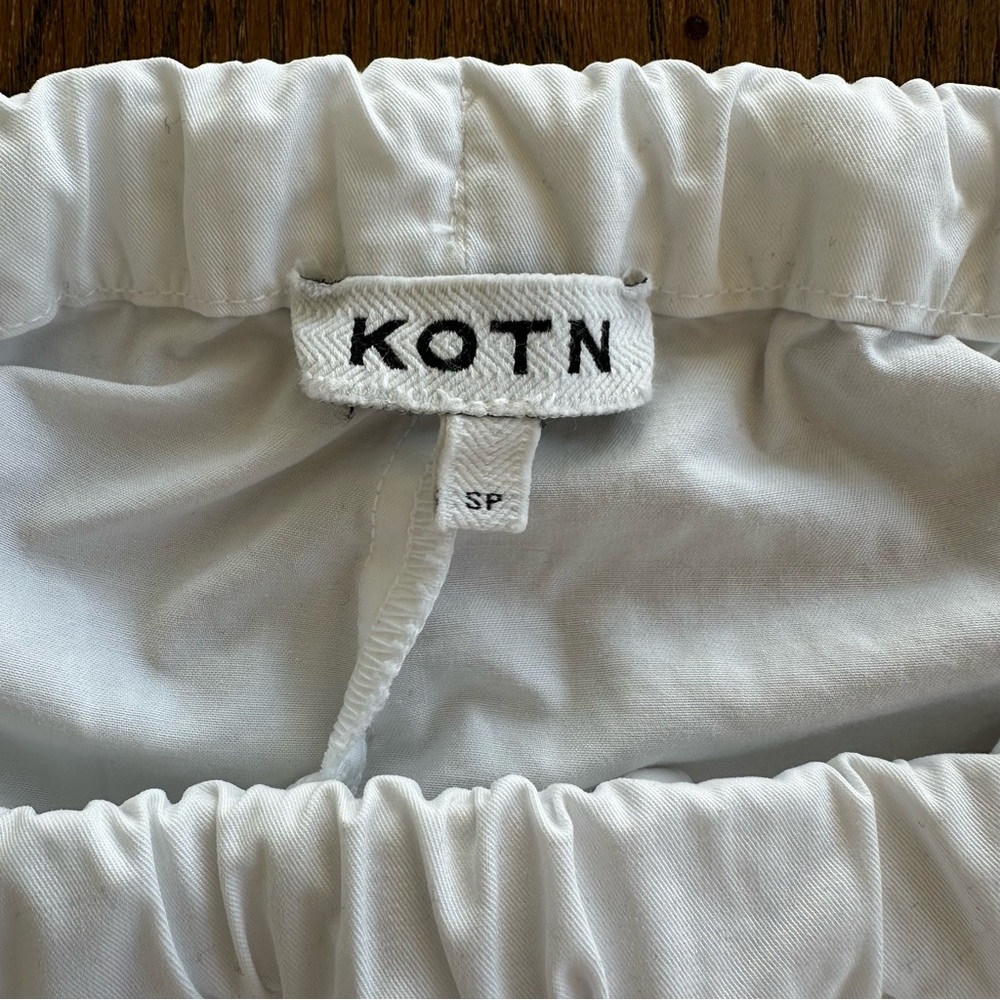 KOTN Women's Merire Pull On Shorts 100% Organic Cotton White | Size Small - Picture 4 of 12